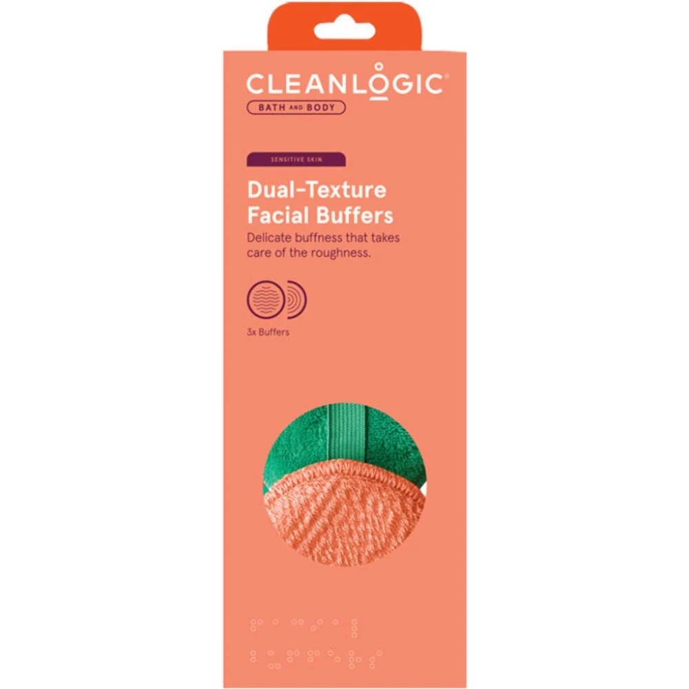 Cleanlogic Bath and Body Sensitive Skin Dual-Texture Facial Buffers